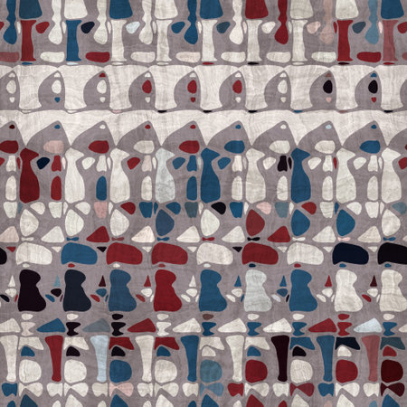 Seamless red white and blue textured retro pattern