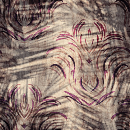 Seamless abstract print of botanical leaf shadows