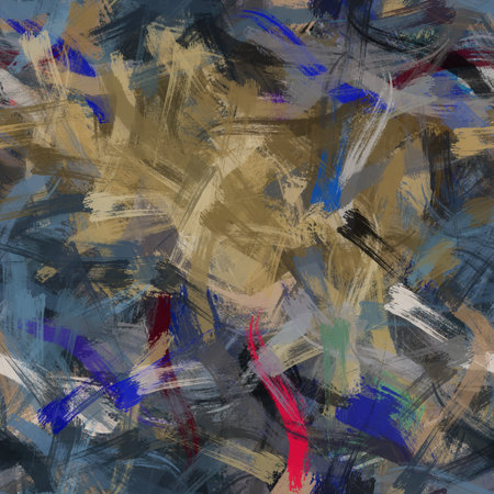 Seamless random faux digital paint stroke pattern print