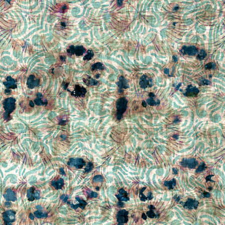 Seamless elegant mixed media pattern in navy, blue, pink, and creamの写真素材