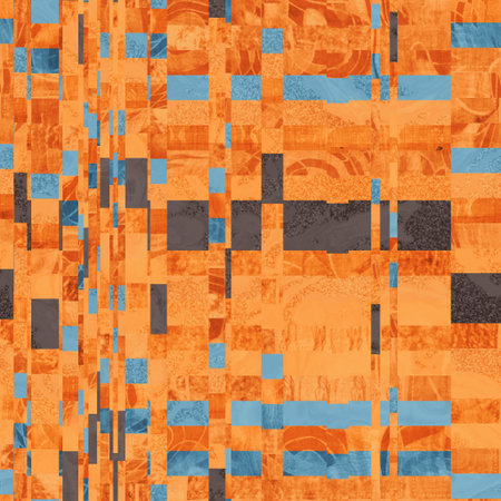 Seamless funky graphic pattern motif of chaotic and psychedelic noise