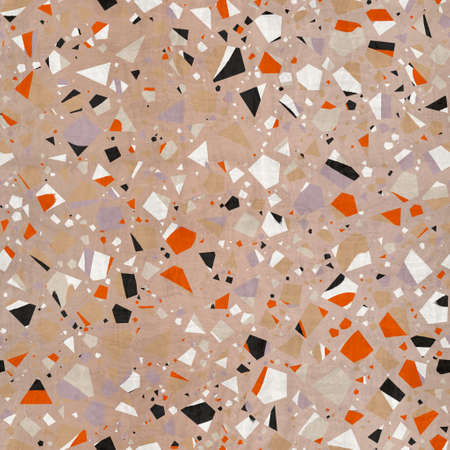 Seamless modern abstract random terrazzo pattern swatchの写真素材