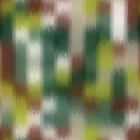 Seamless blurred fuzzy tribal ikat pattern for surface design and printのイラスト素材