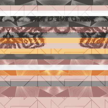 Seamless hip vogue random trendy stripe pattern printの写真素材