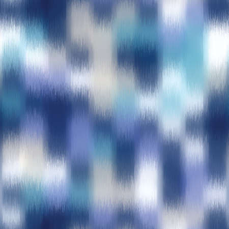 Seamless blurred fuzzy tribal ikat pattern for surface design and printのイラスト素材