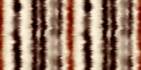 Seamless funky striped tie dye motif print border for surface design and printの写真素材