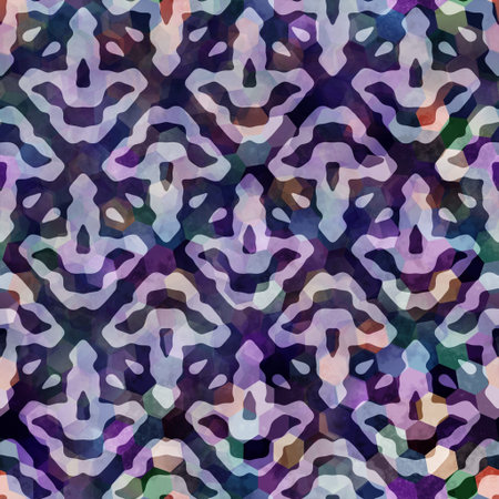 Seamless ornamental flourish damask surface pattern design for print