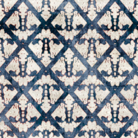 Seamless damask flourish motif Victorian style surface pattern design for print