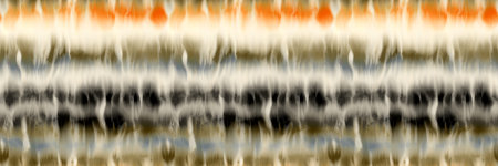 Seamless funky striped tie dye motif print border for surface design and print