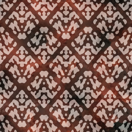 Seamless ornamental flourish damask surface pattern design for print
