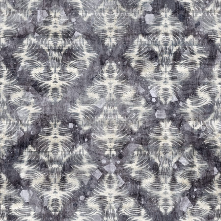 Seamless gray and cream grungy damask pattern for surface design and print