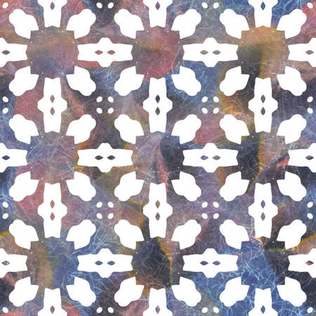 Seamless white on color interior wall tile style surface pattern design for printの写真素材