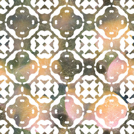 Seamless white on color interior wall tile style surface pattern design for printの写真素材