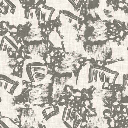 Seamless two tone hand drawn brushed effect pattern swatchの写真素材