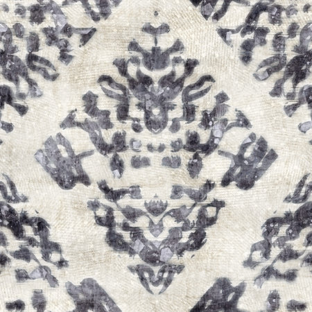 Seamless gray and cream grungy damask pattern for surface design and print