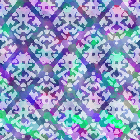 Seamless ornamental flourish damask surface pattern design for print