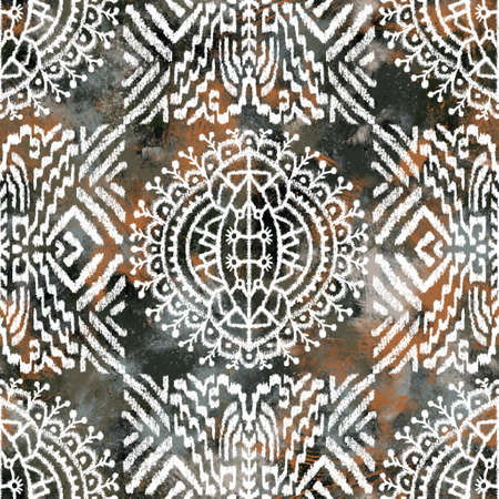 Seamless neutral and white grungy classic abstract surface pattern design for print.の写真素材