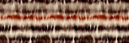 Seamless funky striped tie dye motif print border for surface design and printの写真素材