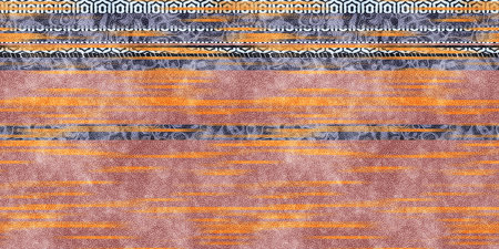 Seamless tribal ethnic stripe grungy border surface pattern design for print