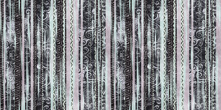Seamless tribal ethnic stripe grungy border surface pattern design for print