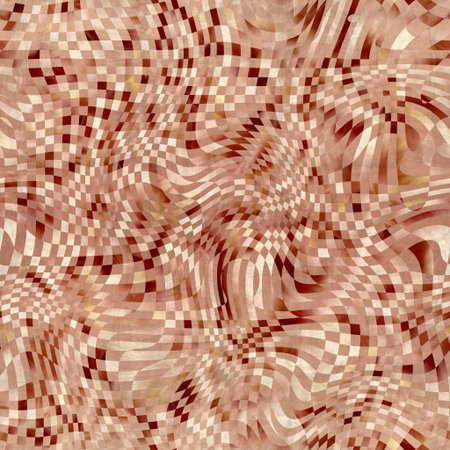 Seamless abstract wavy distorted check pattern for print