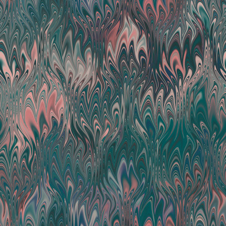 Seamless combed Turkish ebru marble conch effect surface pattern design for print