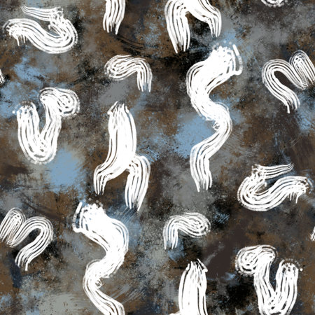 Seamless neutral and white grungy classic abstract surface pattern design for print.