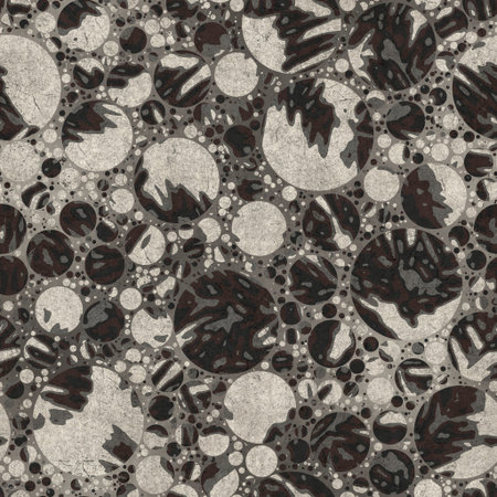 Seamless abstract textured circle pattern for surface print