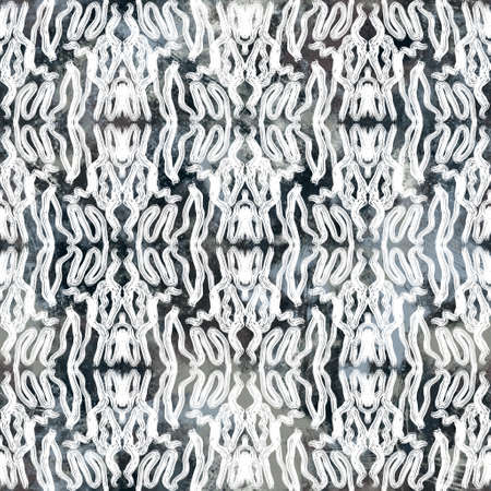 Seamless neutral and white grungy classic abstract surface pattern design for print.の写真素材