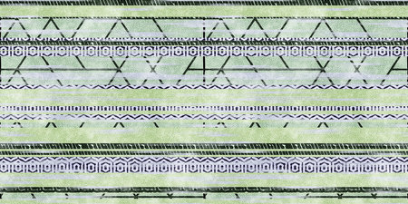 Seamless tribal ethnic stripe grungy border surface pattern design for print