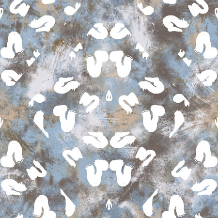 Seamless neutral and white grungy classic abstract surface pattern design for print.