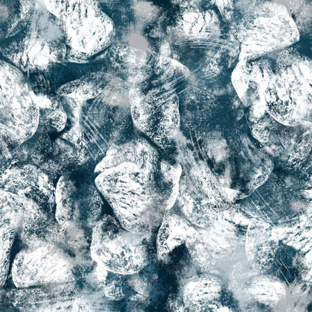 Seamless navy blue and white abstract grungy seamless surface pattern design for printの写真素材