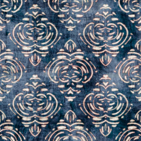 Seamless damask flourish motif Victorian style surface pattern design for printの写真素材