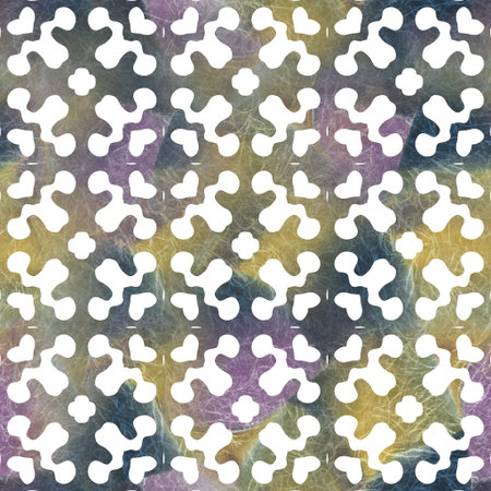 Seamless white on color interior wall tile style surface pattern design for print