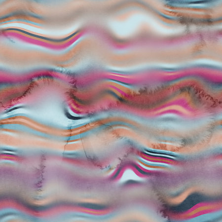 Seamless striped watercolor wet on wet bleed surface pattern design for print