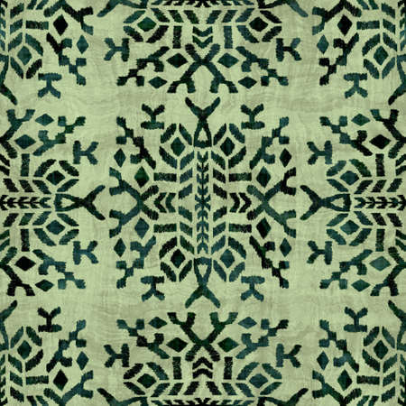Seamless grungy tribal ethnic rug motif pattern.の写真素材