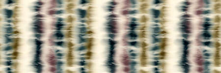 Seamless funky striped tie dye motif print border for surface design and printの写真素材