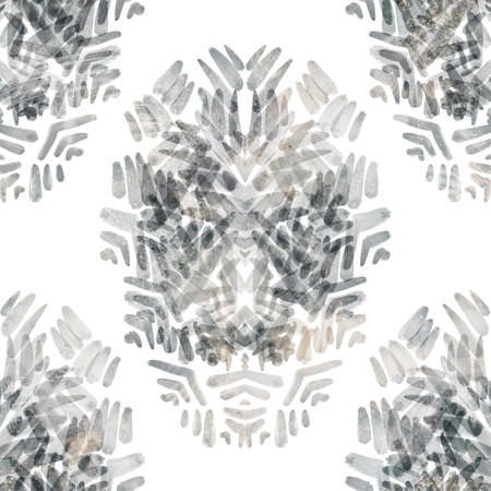 Seamless neutral and white grungy classic abstract surface pattern design for print.の写真素材