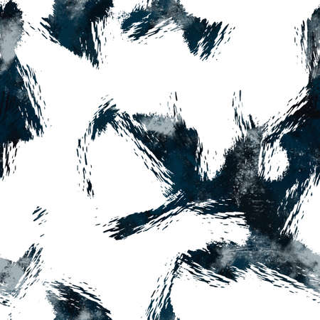 Seamless navy blue and white abstract grungy seamless surface pattern design for printの写真素材