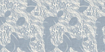Seamless two tone hand drawn brushed effect pattern border swatch