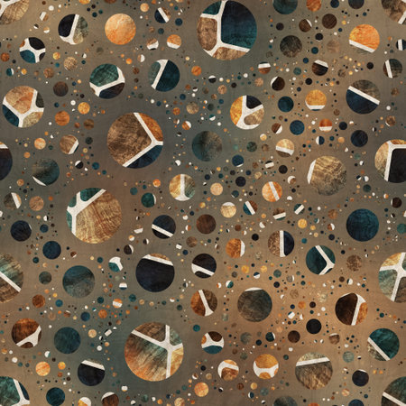 Seamless abstract textured circle pattern for surface print