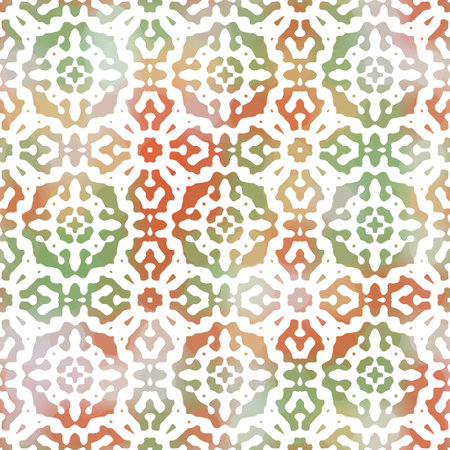 Seamless white on color interior wall tile style surface pattern design for print