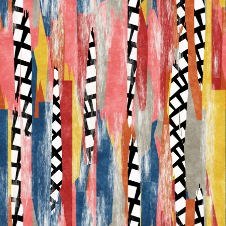 Seamless paper strip collage surface pattern design for printの写真素材