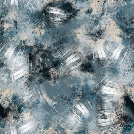 Seamless navy blue and white abstract grungy seamless surface pattern design for printの写真素材