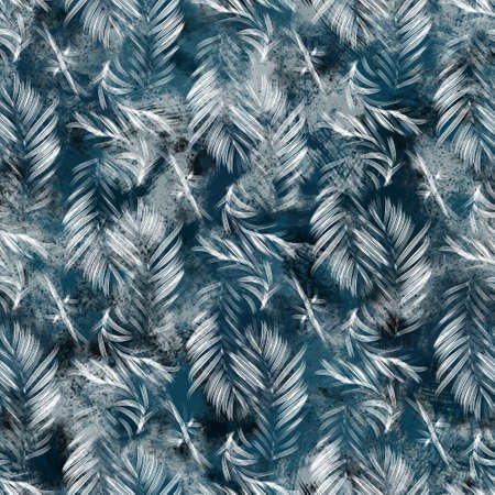 Seamless navy blue and white abstract grungy seamless surface pattern design for printの写真素材