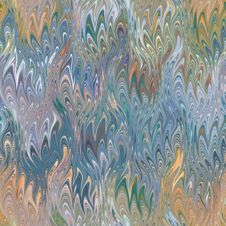 Seamless combed Turkish ebru marble conch effect surface pattern design for printの写真素材