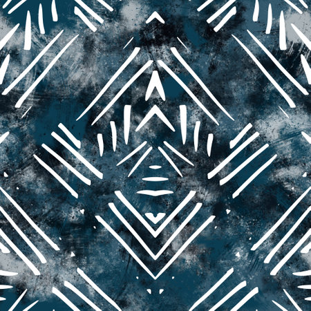 Seamless navy blue and white abstract grungy seamless surface pattern design for printの写真素材