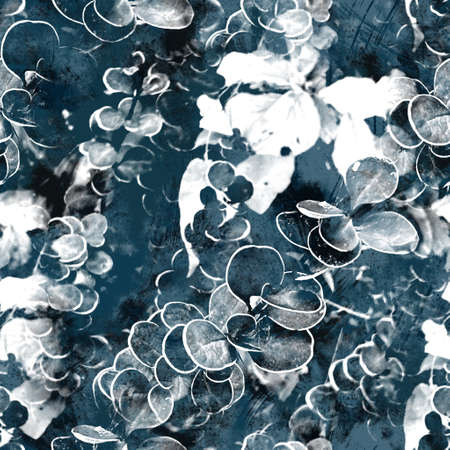 Seamless navy blue and white abstract grungy seamless surface pattern design for printの写真素材