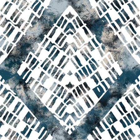 Seamless navy blue and white abstract grungy seamless surface pattern design for printの写真素材