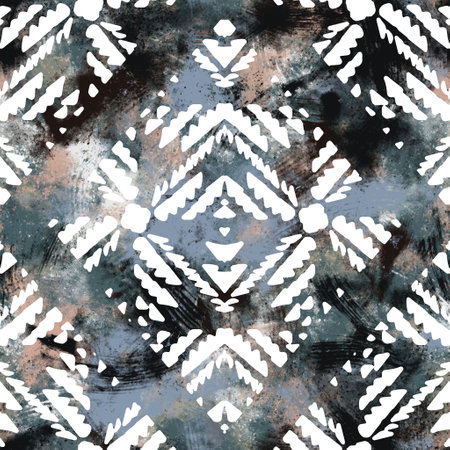 Seamless neutral and white grungy classic abstract surface pattern design for print.の写真素材
